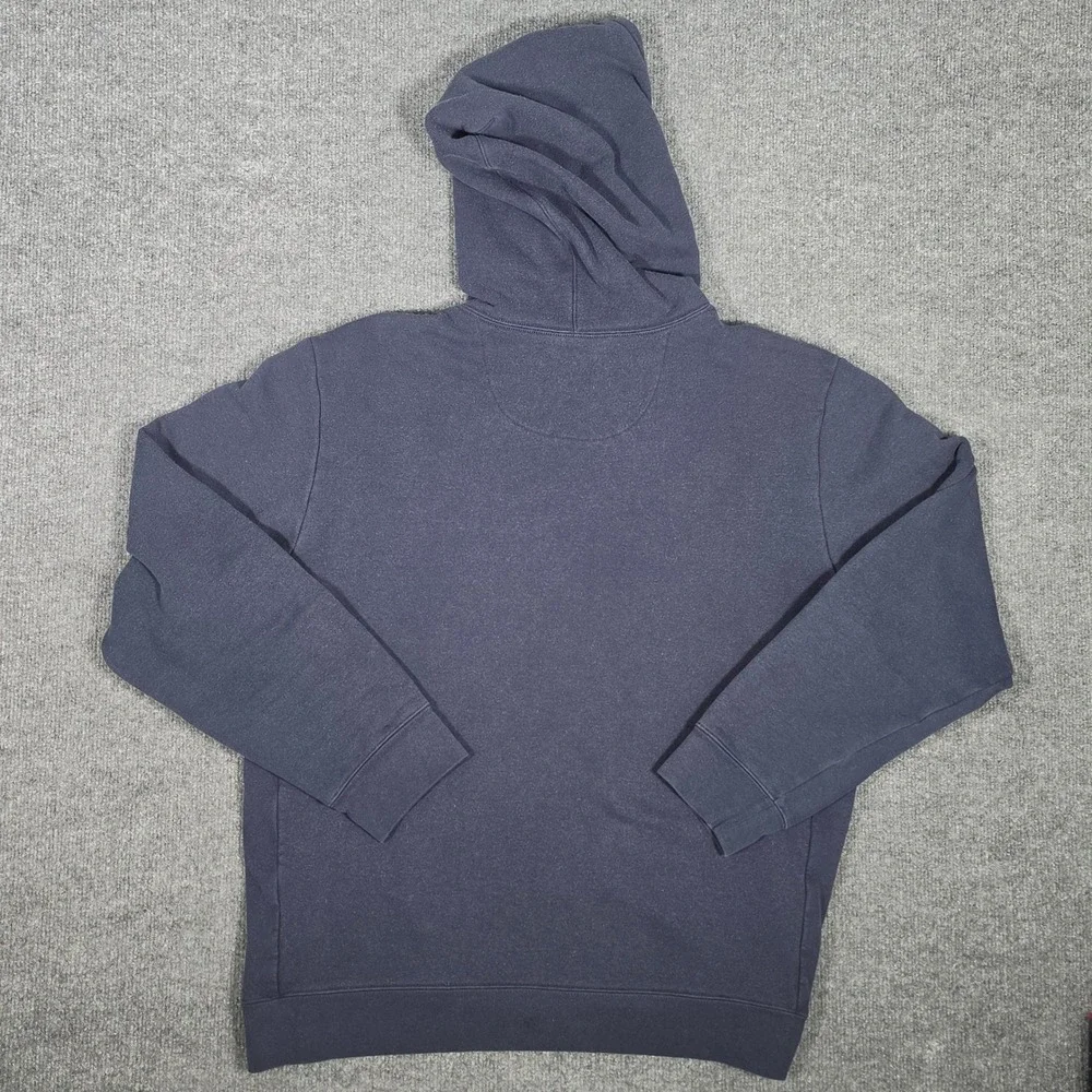 Patagonia Mens L Uprisal Hoodie Navy Blue Fitz Roy Logo Pullover Sweatshirt